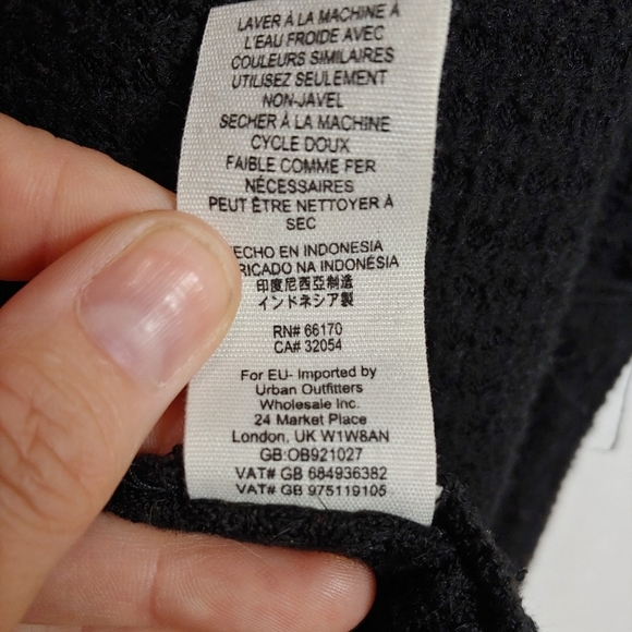 We the Free People Kitty Thermal Mock Cowl Neck Tunic Pullover Black Small S - Picture 10 of 12